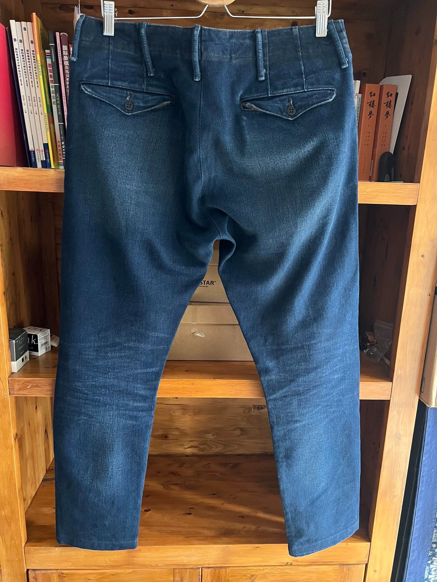 RRL Ralph Lauren RRL Double RL Washed Indigo Corduroy Tapered Officer Pants Size US 32 / EU 48 - 6 Thumbnail