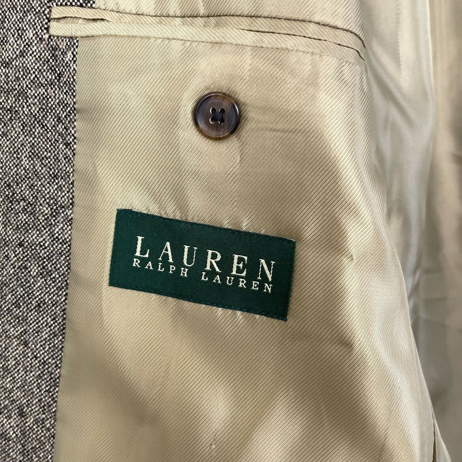 Lauren Ralph Lauren LRL Ralph Lauren Tweed Wool Sport Coat Brown Mens 42L Size 42L - 7 Thumbnail