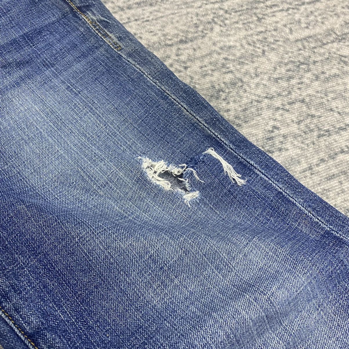 Beauty Beast × Japanese Brand × Vintage Sickk☠️ JCrew Ripped Vintage Washed Jeans 90s Size US 31 - 11 Thumbnail