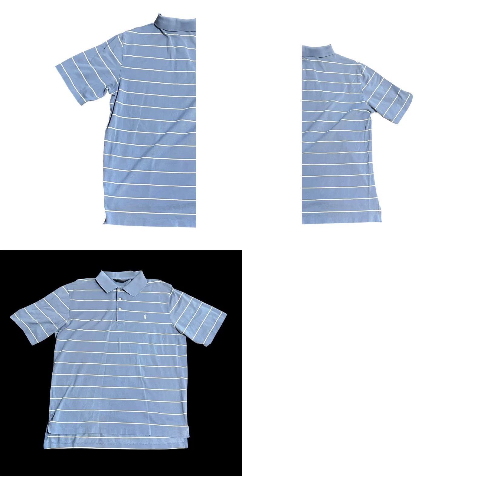 Ralph Lauren VINTAGE? (No) Polo Golf Ralph Lauren Shirt Blue White Striped Short Sleeve Shirt Men's Large Size US L / EU 52-54 / 3 - 9 Thumbnail