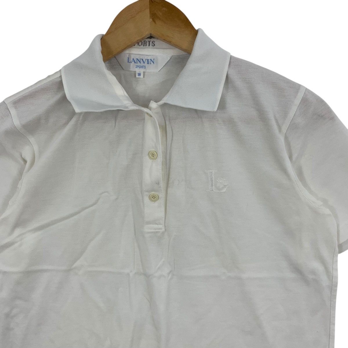 Lanvin Vintage 90s LANVIN PARIS SPORTS Collection White Polo Tee Size S / US 4 / IT 40 - 6 Thumbnail