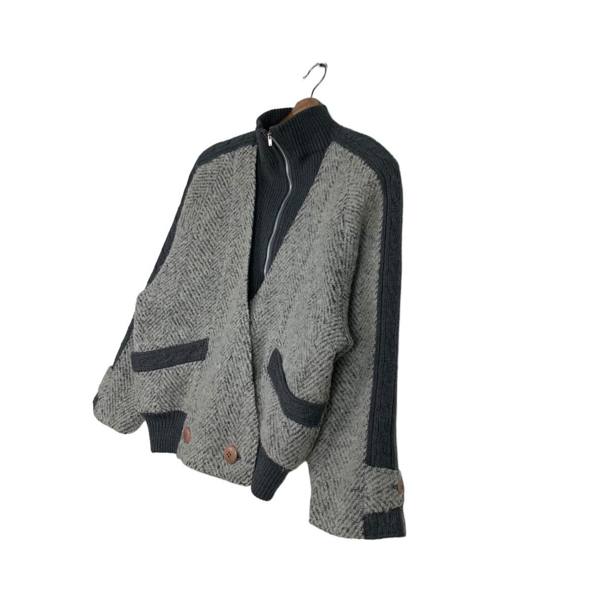 Japanese Brand GROVE Soft Sport Double Layer Wool Jacket #0293-C13 Size US M / EU 48-50 / 2 - 2 Thumbnail