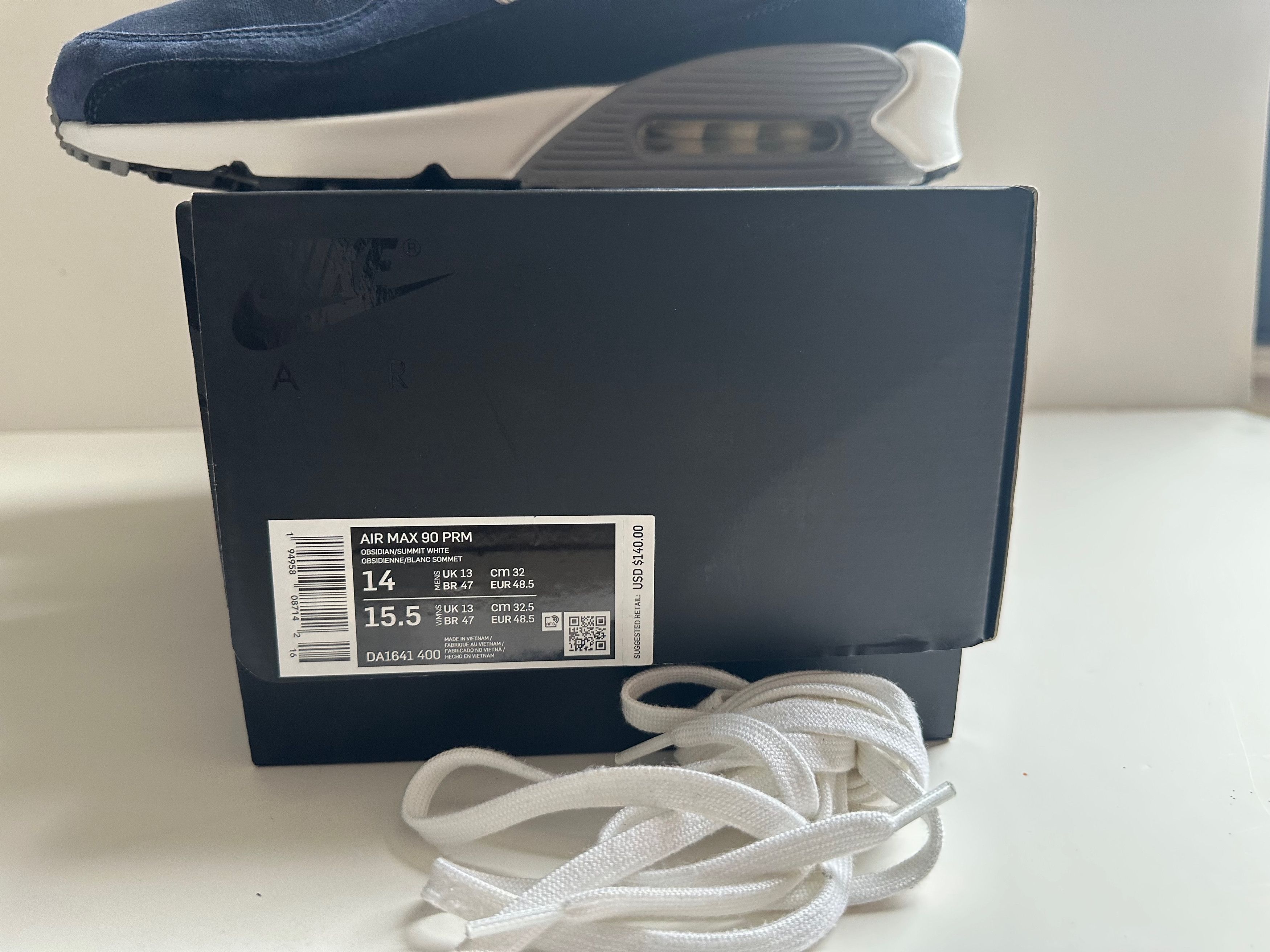 Nike Air Max 90 Premium (DA1641-400) - Obsidian - Size 14 Size US 14 / EU 47 - 8 Thumbnail