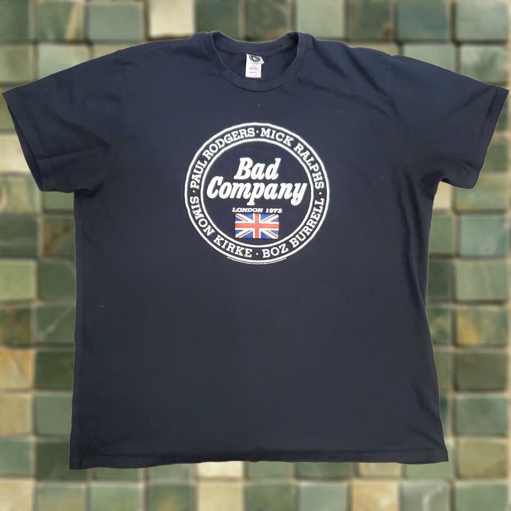 Vintage 2019 Bad Company Concert Tour T Shirt XXL Black Union Jack Flag Mens Rock Music Band Size US XXL / EU 58 / 5 - 1 Thumbnail