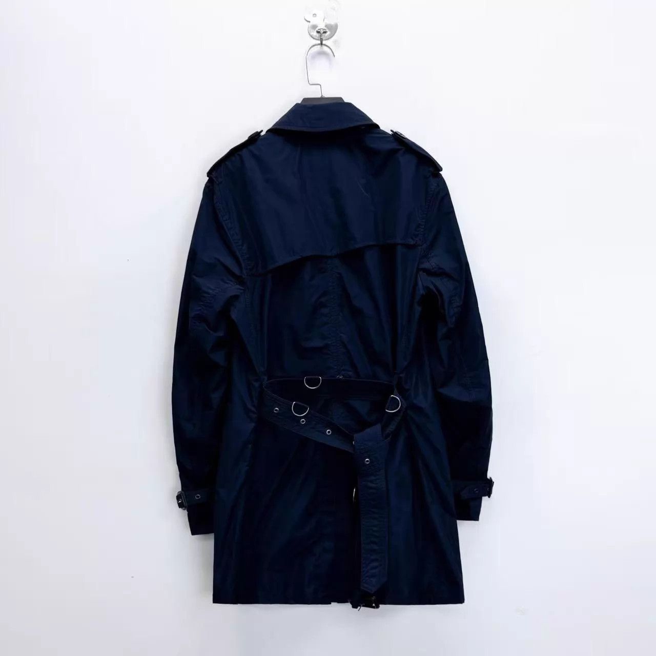 Burberry Burberry Navy Blue Tech Check Lining Trench Coat M Unisex Size M / US 6-8 / IT 42-44 - 2 Thumbnail