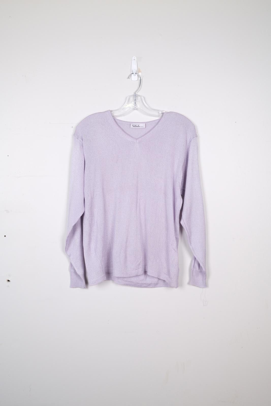 Other 00's Per V-Neck Knit Purple Sweater Size US M / EU 48-50 / 2 - 1 Thumbnail