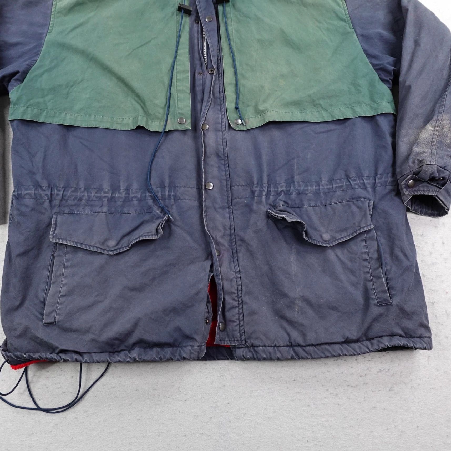 Polo Ralph Lauren VINTAGE Polo Ralph Lauren Jacket XL Parka Blue Hi Tech Fleece Lined Cotton Polyester Water Resistant 90s Mens Size US XL / EU 56 / 4 - 3 Thumbnail