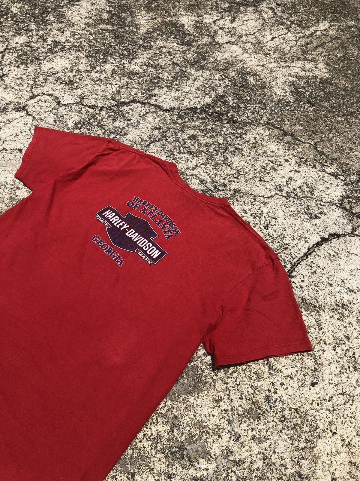Harley Davidson Vintage Y2K Harley Davidson Of Atlanta Georgia Backhit Tee Size US XL / EU 56 / 4 - 21 Thumbnail