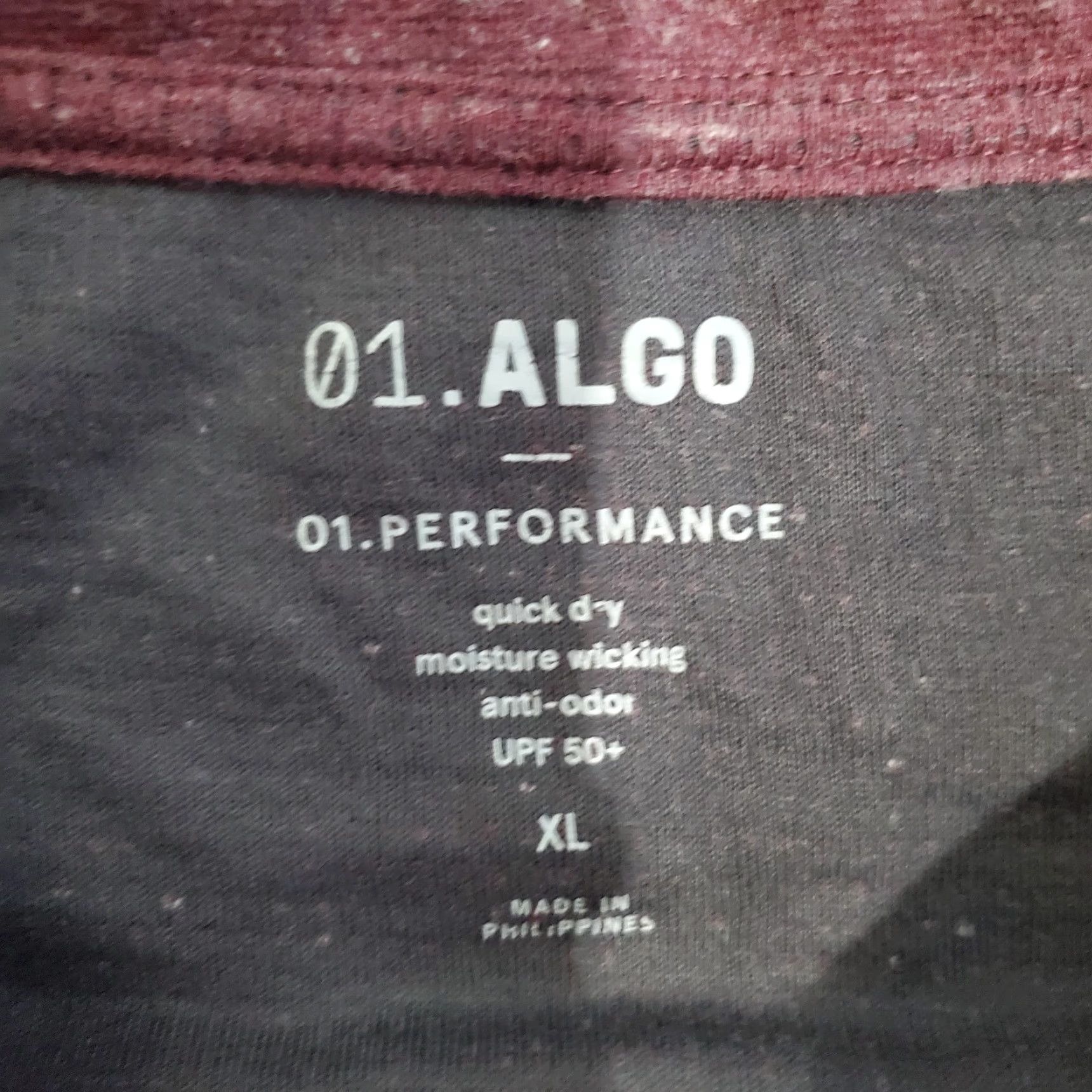 Vintage 01. Algo Performance Long Sleeve Henley Shirt Men’s XL Red Maroon Heather UPF 50 Size US XL / EU 56 / 4 - 4 Thumbnail