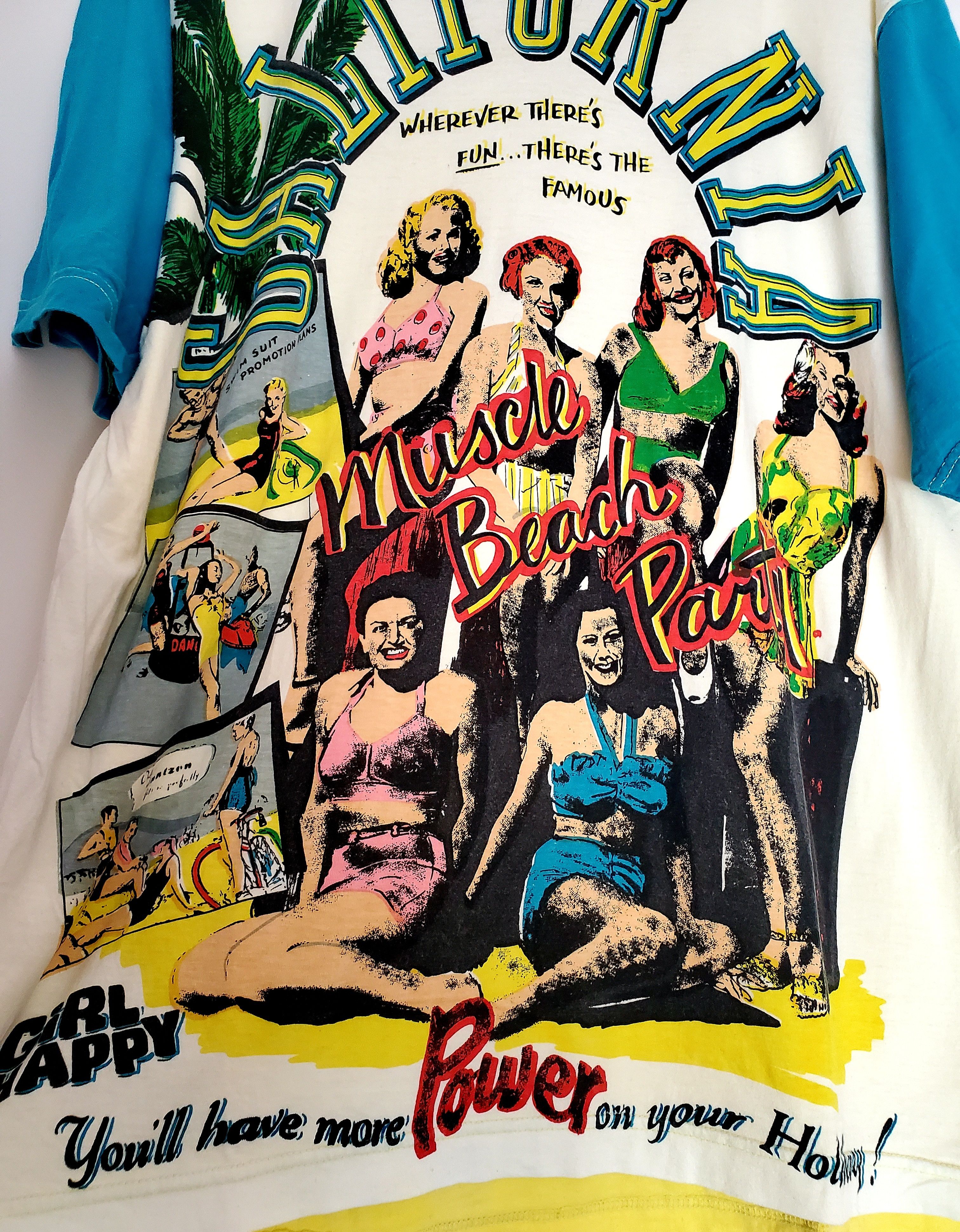 Vintage Vintage 90s California Muscle Beach party Tshirt size L Size US L / EU 52-54 / 3 - 3 Thumbnail