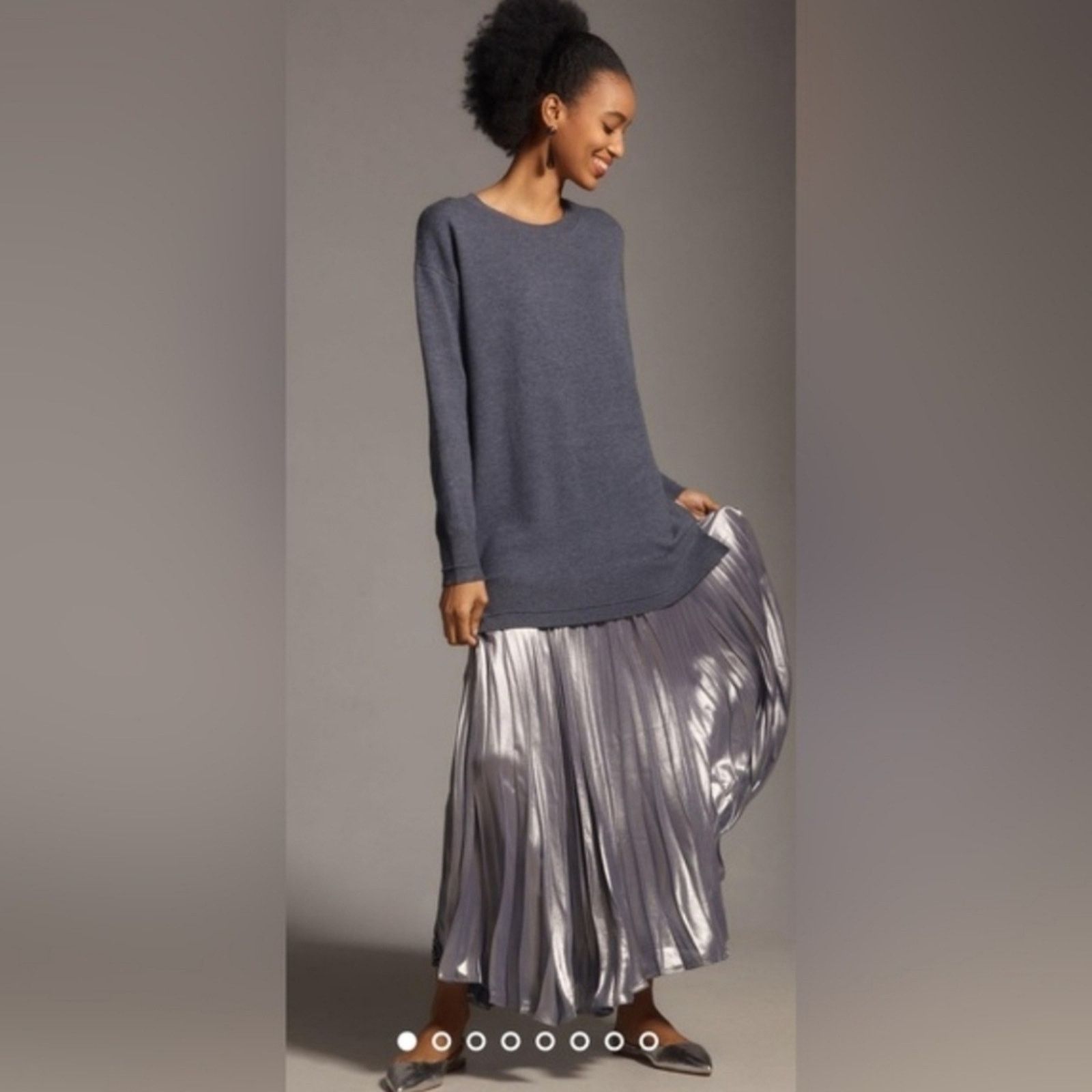 Anthropologie Anthropologie Pleated Twofer Sweater Midi Dress 1X Size XL / US 12-14 / IT 48-50 - 4 Thumbnail