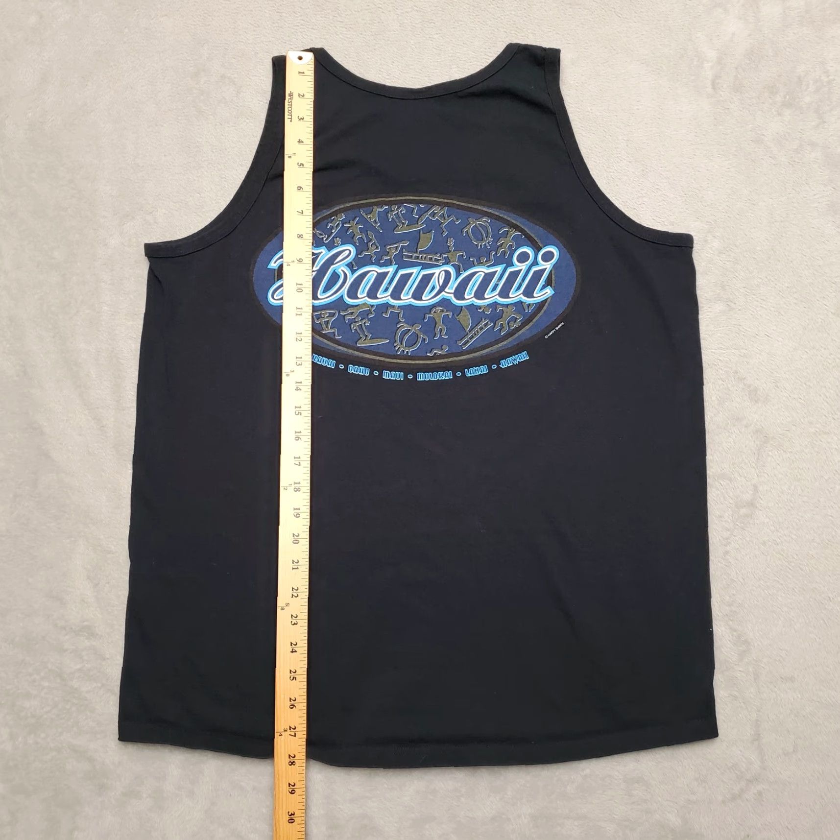 Anvil VINTAGE Hawaii Shirt Mens XL Black Tank Top Made in USA Oahu Molokai Nike Shirt Size US XL / EU 56 / 4 - 6 Thumbnail