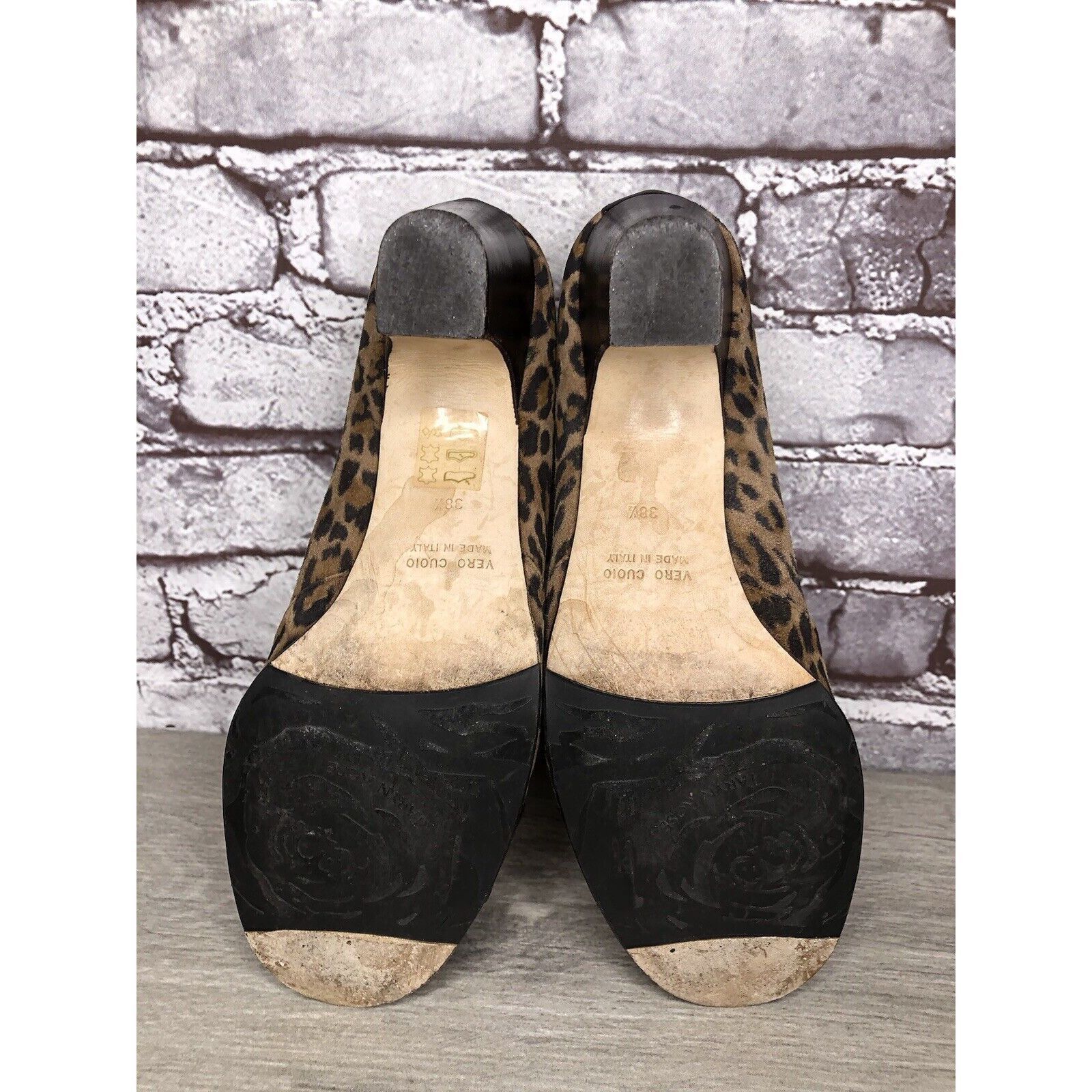 Other Taryn Rose Leopard Print Brown Bow Peep Toe Heels Shoes Wome Size US 9 / IT 39 - 7 Thumbnail