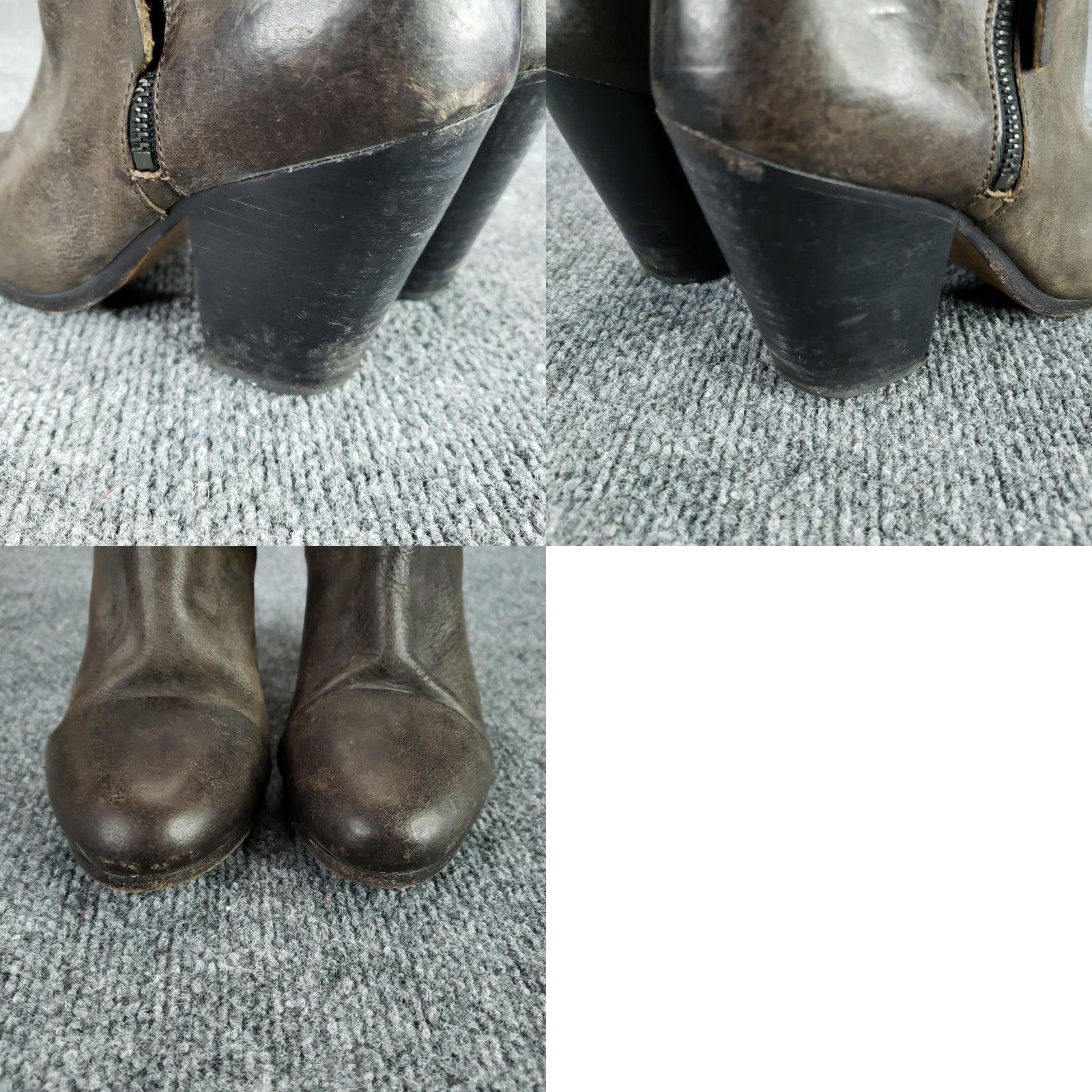 Rag & Bone Rag & bone Boots Womens Brown Leather Ankle Booties Side Zip Block Heel Size US 7 / IT 37 - 10 Thumbnail