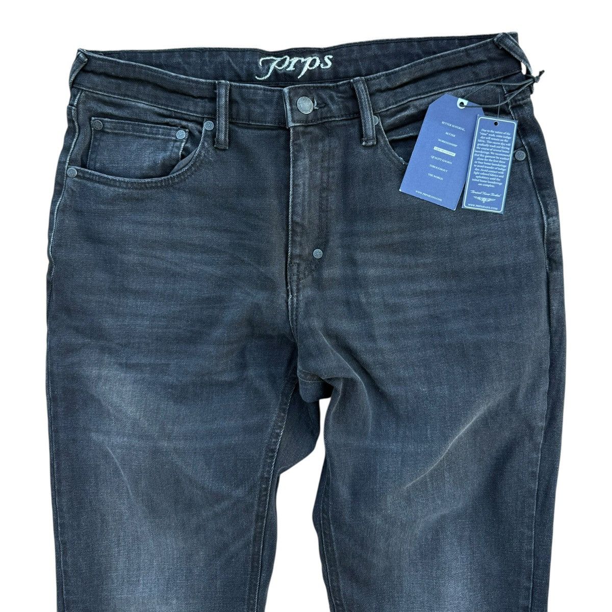 Prps PRPS Le Sabre Slim Straight Dark Wash Jeans Size 34 Size US 34 / EU 50 - 4 Thumbnail