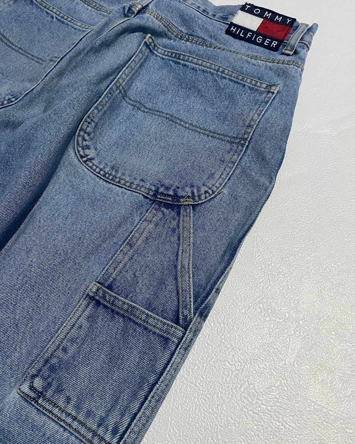 Rare TOMMY HILFIGER Vintage Baggy Carpenter Jeans 90's USA🇺🇸