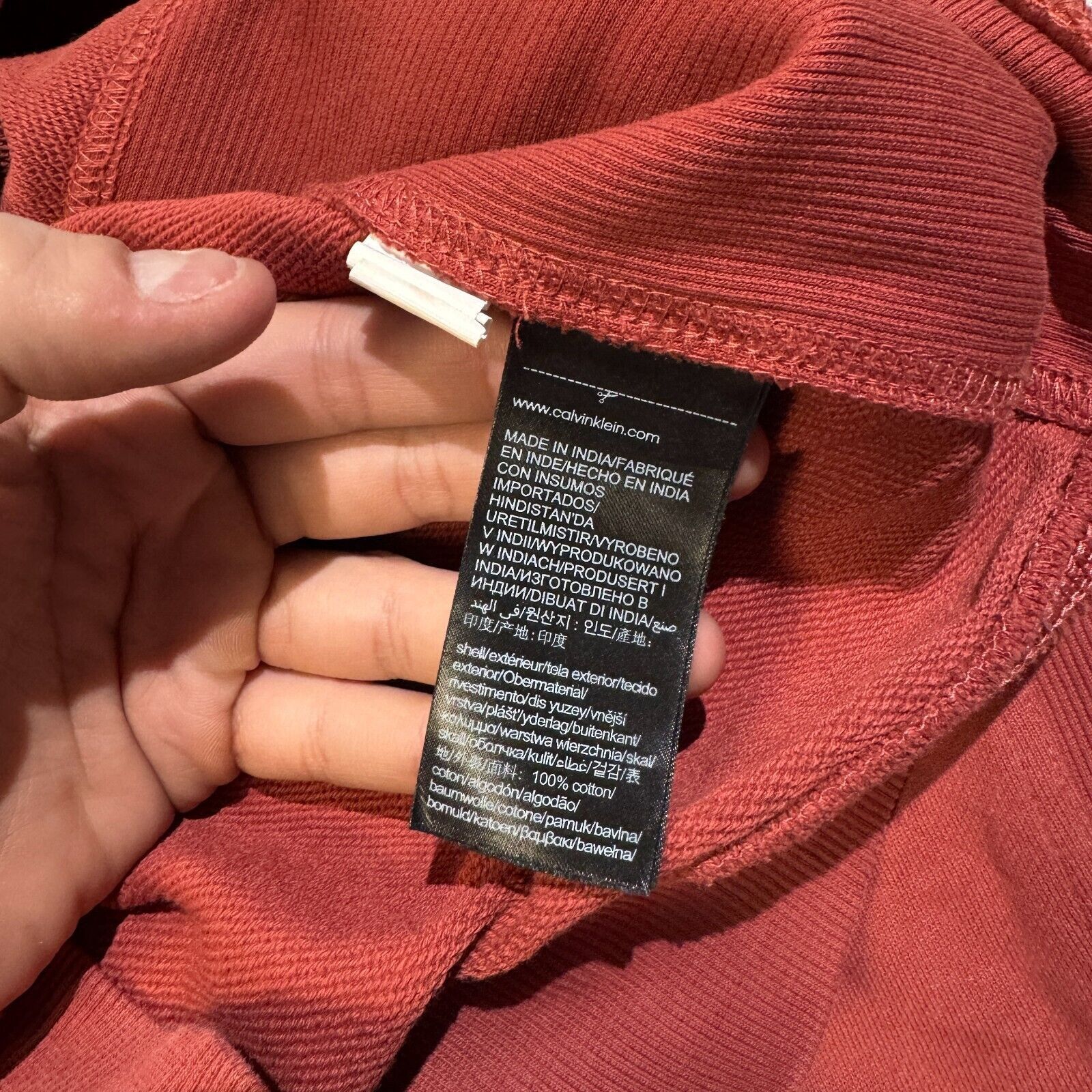 Calvin Klein × Vintage Calvin Klein Unisex Red Cotton Halfzip Sweatshirt Size M Size US M / EU 48-50 / 2 - 8 Thumbnail