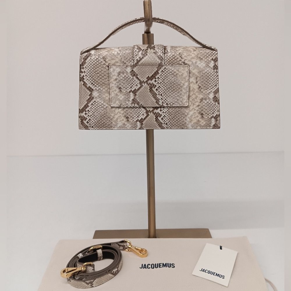 Jacquemus Jacquemus Le Grand Bambino Snake-Embossed Crossbody Bag Size ONE SIZE - 4 Thumbnail