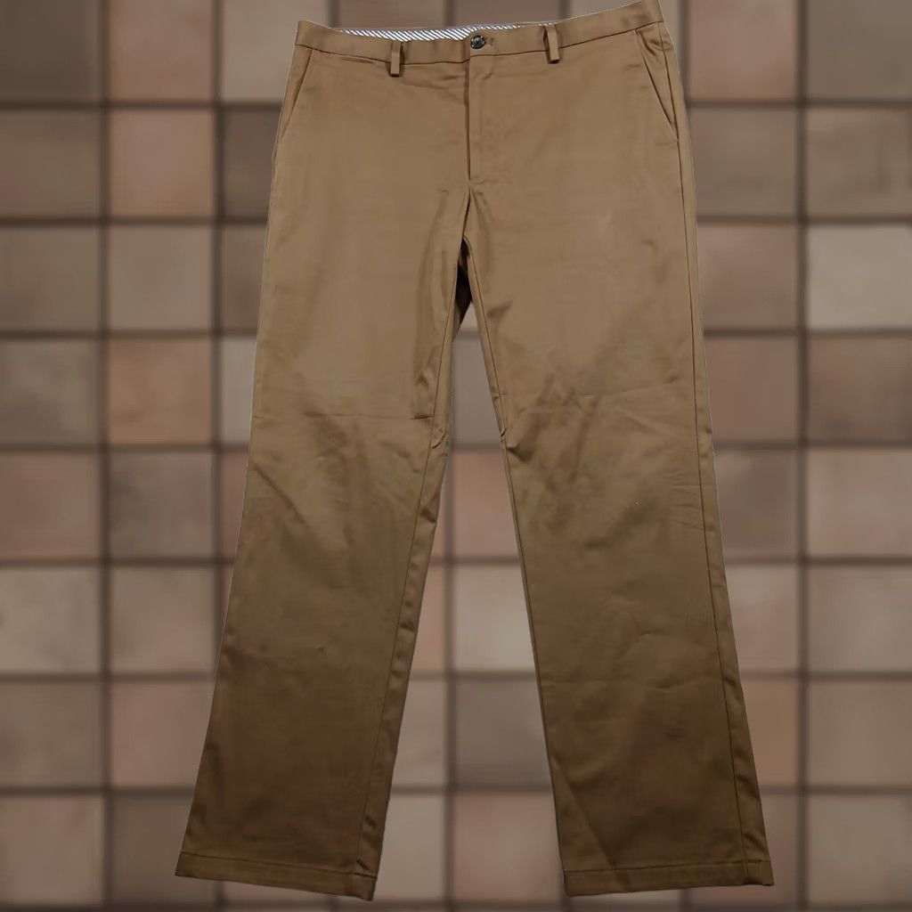 Jos. A. Bank Jos. A. Bank Reserve Chino Pants Flat Front Slacks Brown Dark Tan 38x32 Men's Size US 38 / EU 54 - 1 Thumbnail