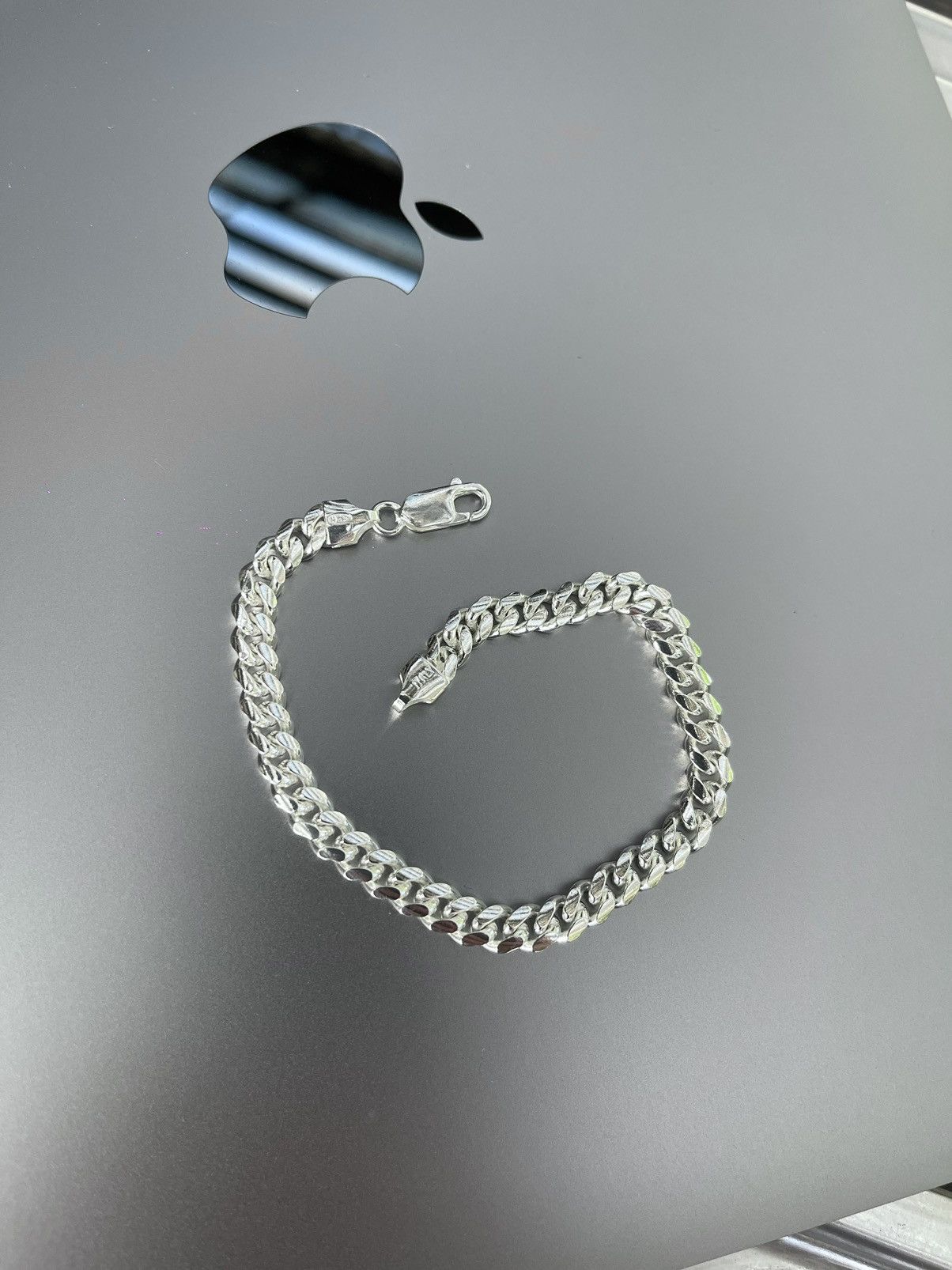 Silver Cuban Link Bracelet 8”