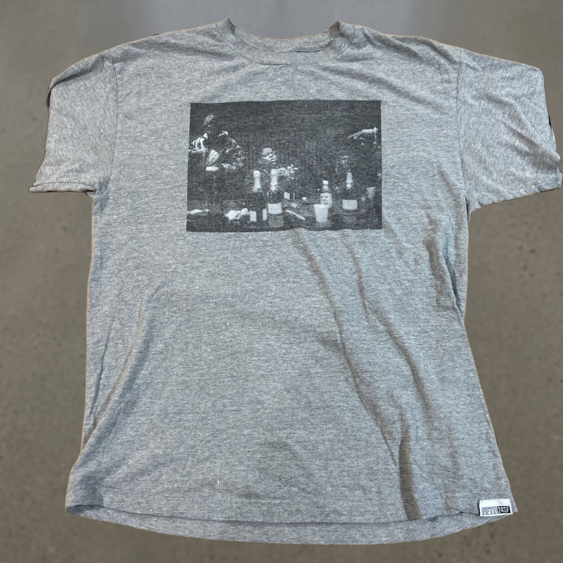 Upper Playground UPPER PLAYGROUND - Fifty 24SF - Biggie Smalls L Vintage Y2K T-Shirt Man Gray Cotton Crew Neck Short Sleeve Regular L Size US L / EU 52-54 / 3 - 1 Thumbnail