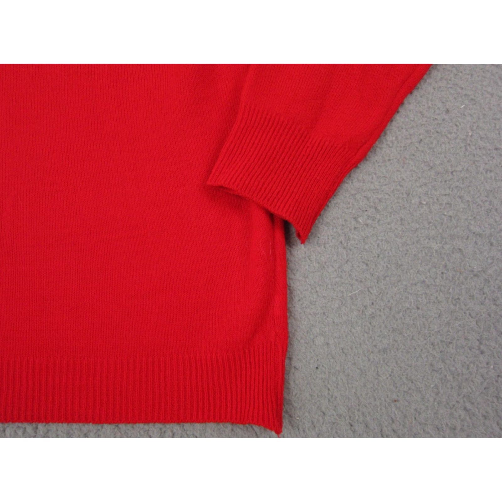 Vintage VINTAGE True Vintage Sweater Womens 40 Red High Neck Long Sleeve Knit 60s 70s Casual Size S / US 4 / IT 40 - 6 Thumbnail