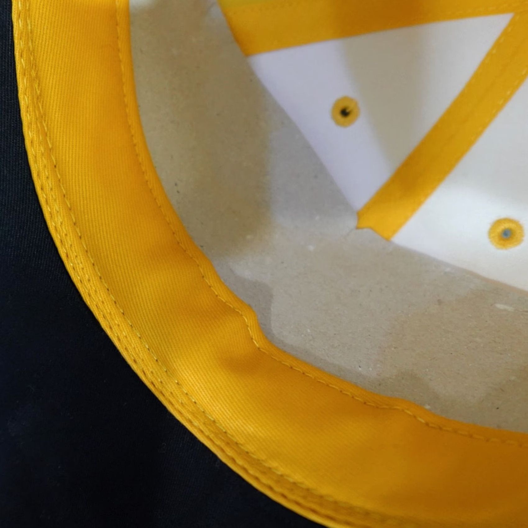 Vintage VINTAGE M&M Racing Hat Yellow Snapback Ernie Irvin Nascar 1999 NEW Unisex Adults Adjustable Size Yellow Navy Theme Hats Mens WomenGirls Size ONE SIZE - 7 Thumbnail