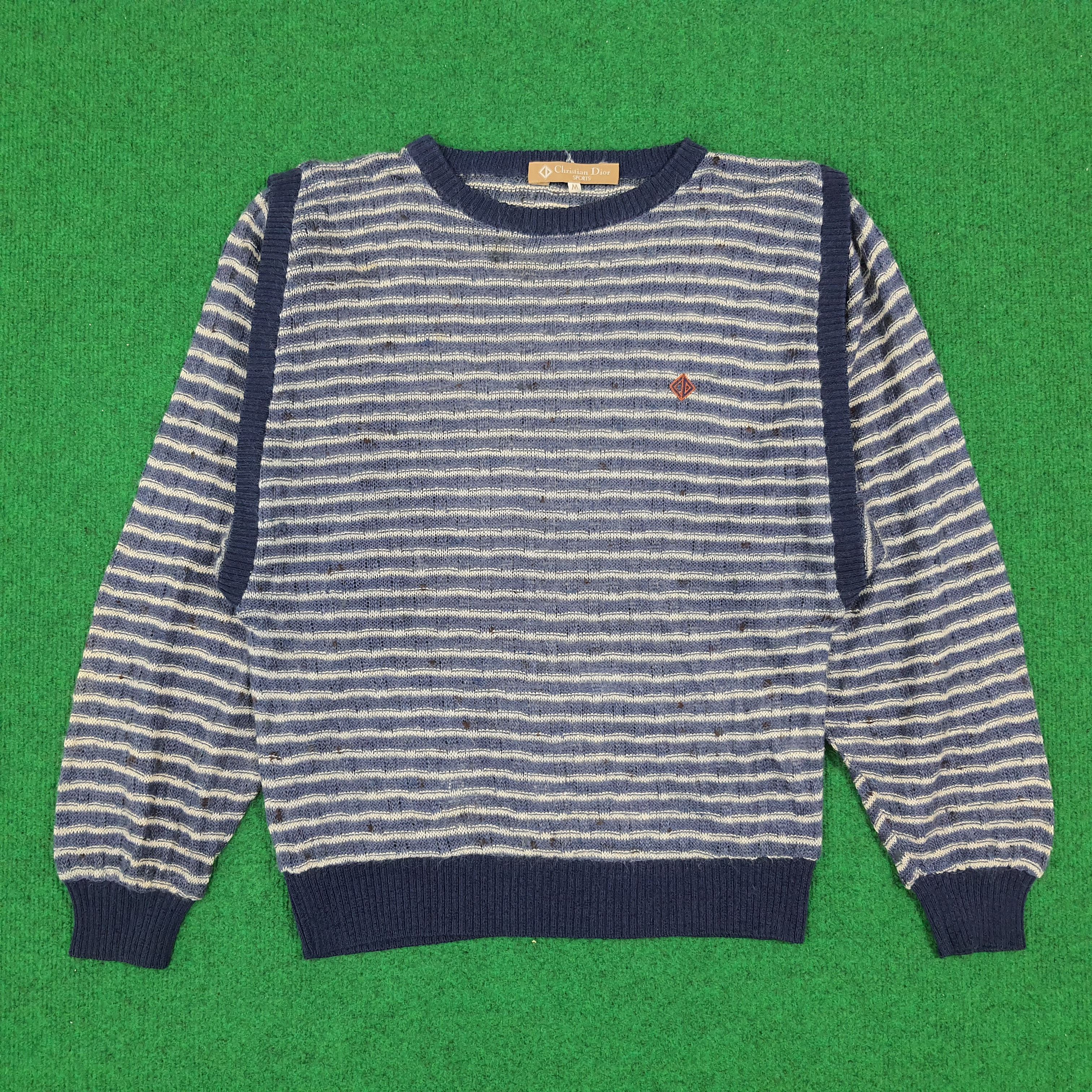 Christian Dior Monsieur × Vintage Vintage Christian Dior Sports Striped Designer Sweatshirt Size US XS / EU 42 / 0 - 1 Thumbnail