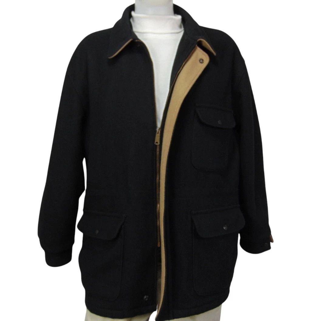 Schott Schott NYC Wool Hunting Jacket Made in USA Black Size 52 Size US XXL / EU 58 / 5 - 3 Thumbnail