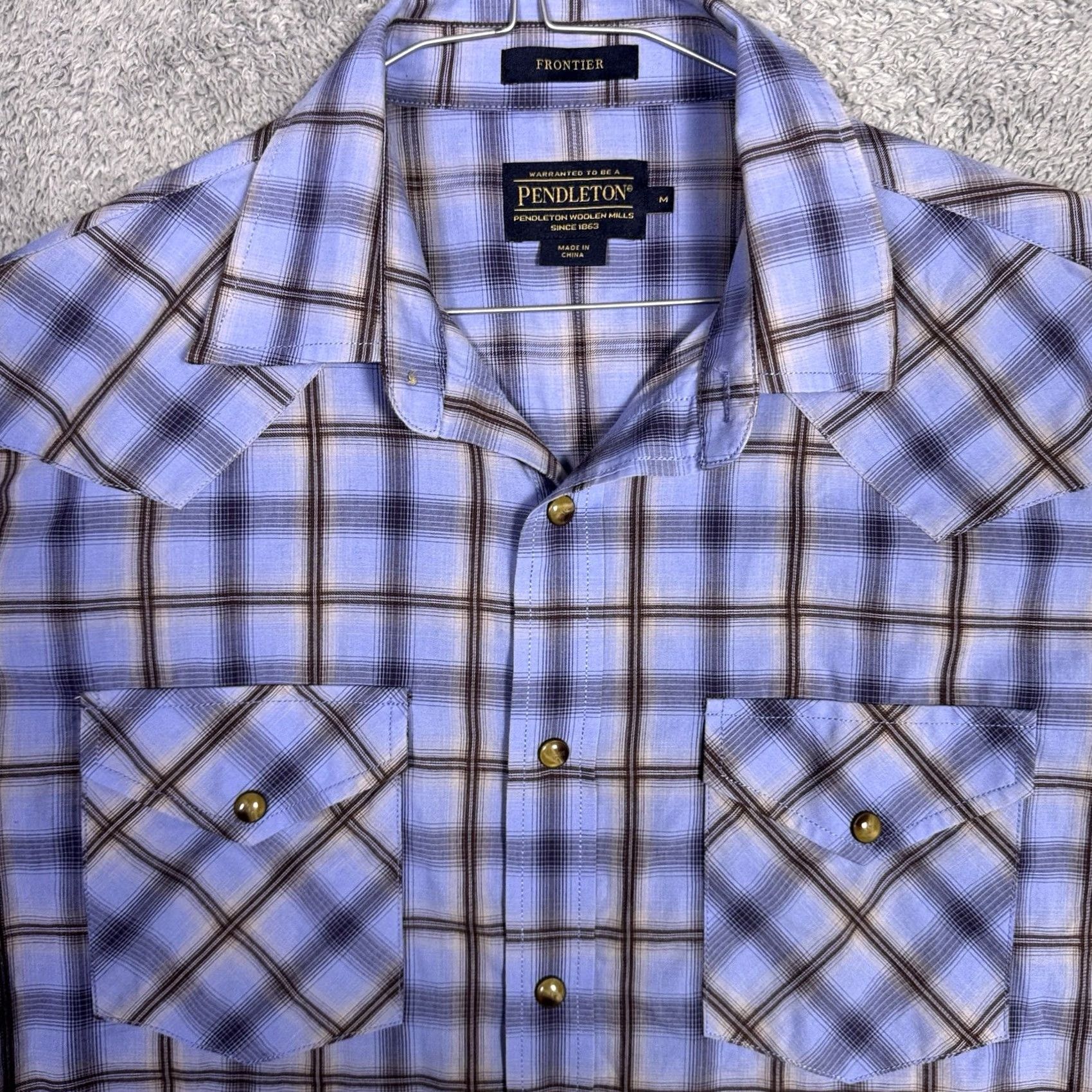 Pendleton Pendleton Shirt Men M Frontier Pearl Snap Plaid Western Cowboy Cotton L/S Size US M / EU 48-50 / 2 - 4 Thumbnail