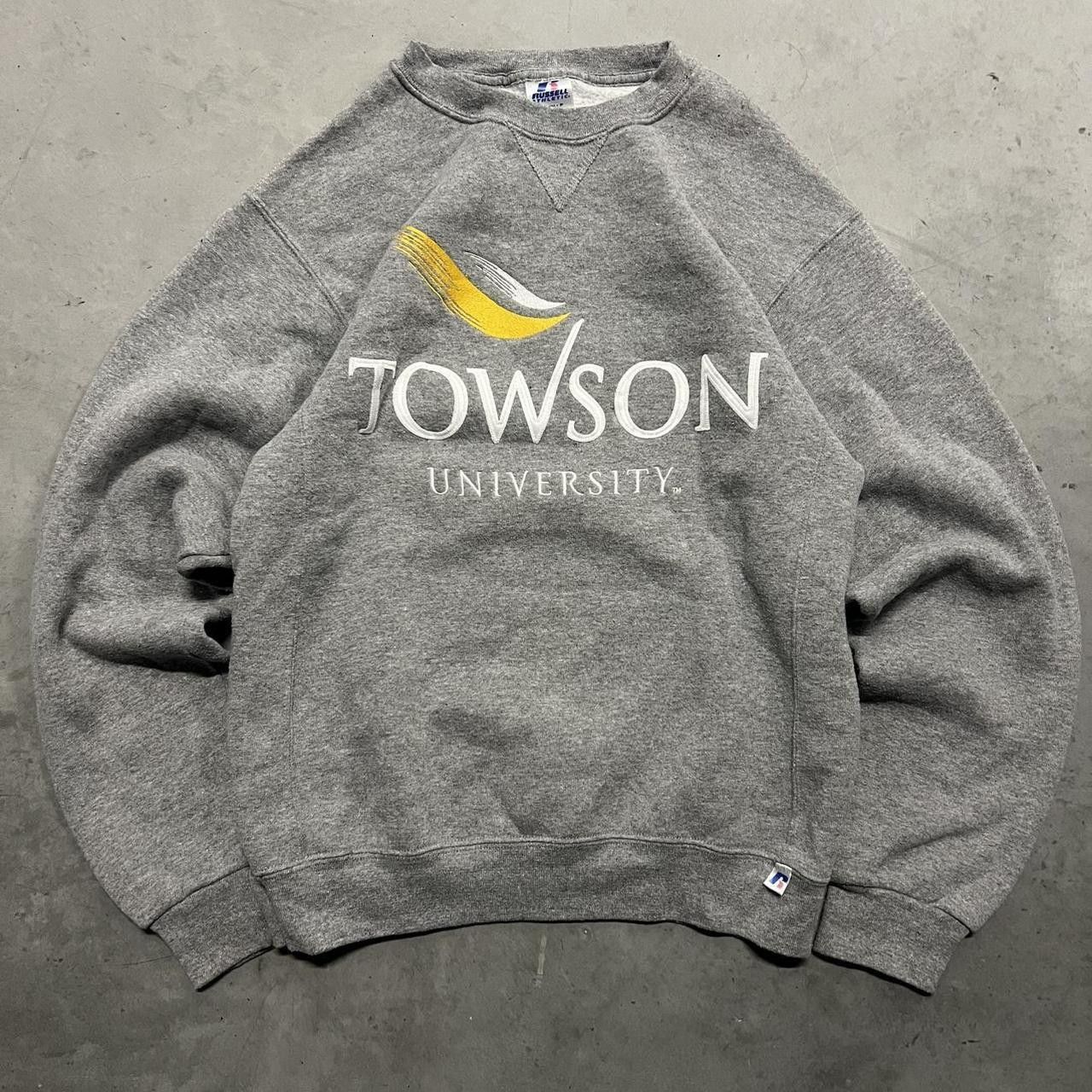 Russell Athletic Crazy Vintage Y2K/2000s Russell Athletic Towson University Tigers Crewneck Sweatshirt! Size US S / EU 44-46 / 1 - 1 Thumbnail