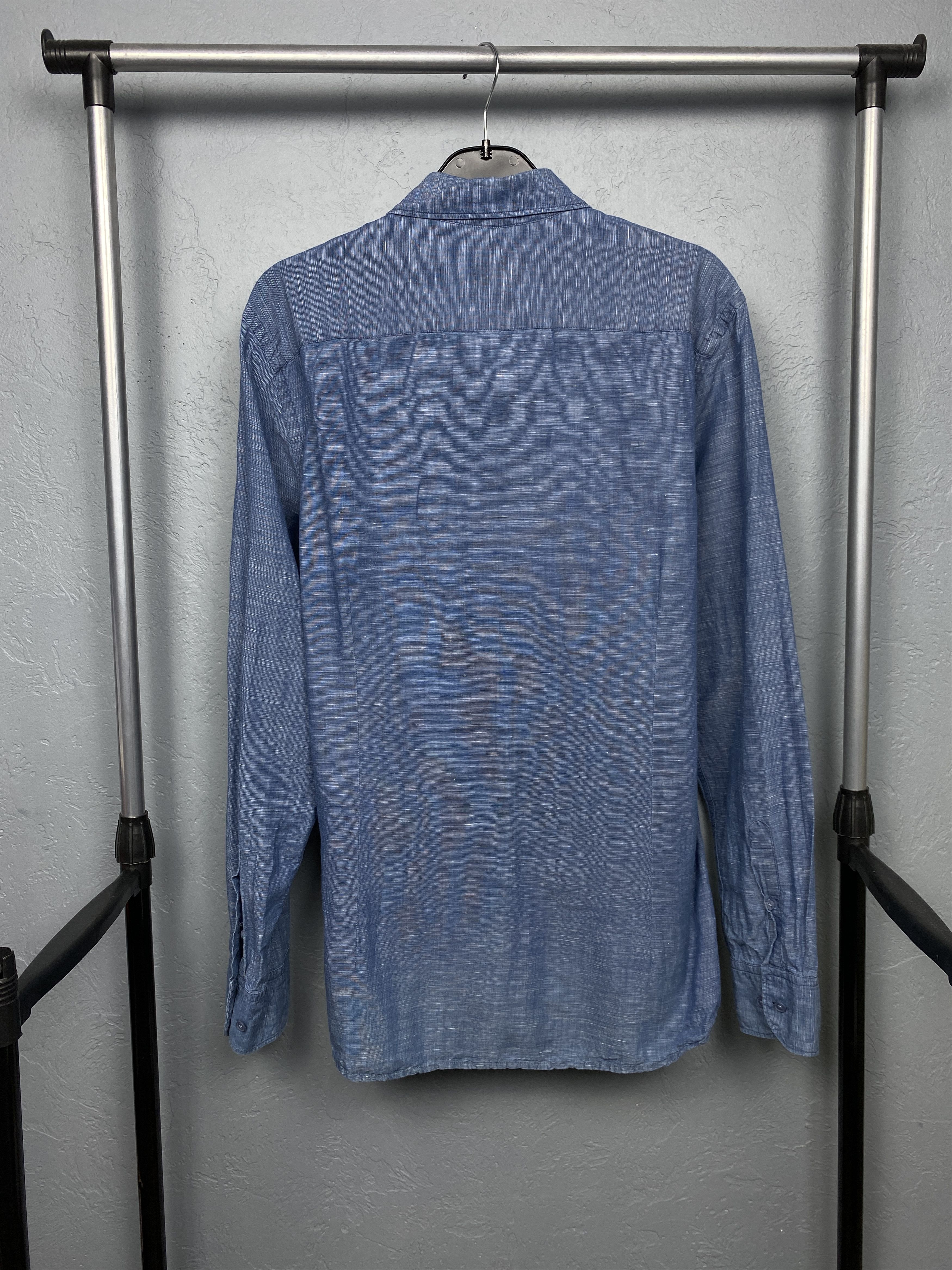 Hackett Hackett Vintage Mens LINEN Long Sleeve Shirt Size US L / EU 52-54 / 3 - 6 Thumbnail