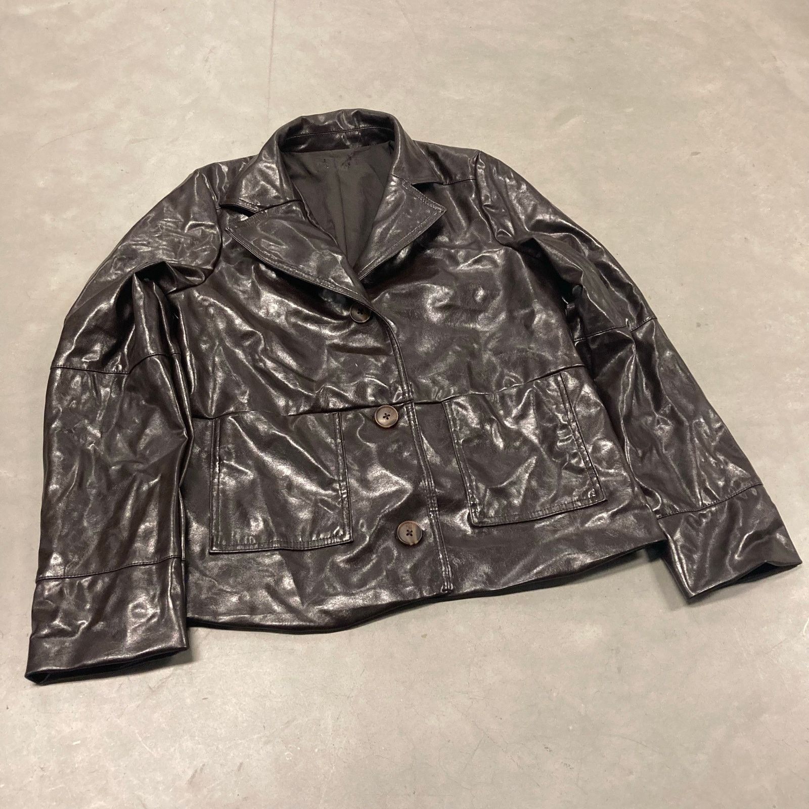 Vintage vintage y2k brown leather jacket Size US M / EU 48-50 / 2 - 1 Thumbnail