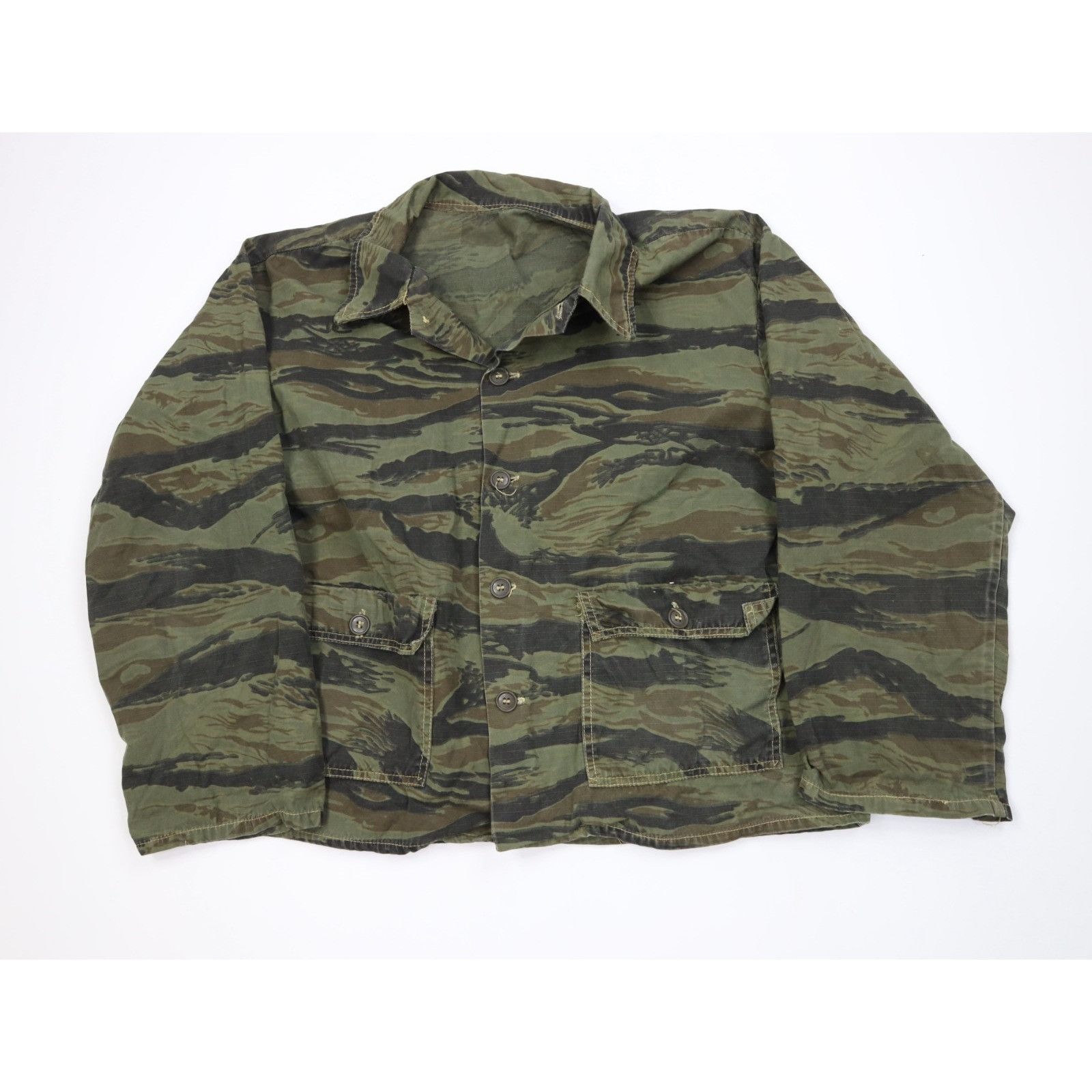 Vintage Vinateg 70s 2 Piece Ripstop Tiger Stripe Camouflage Suit Size US XL / EU 56 / 4 - 2 Thumbnail