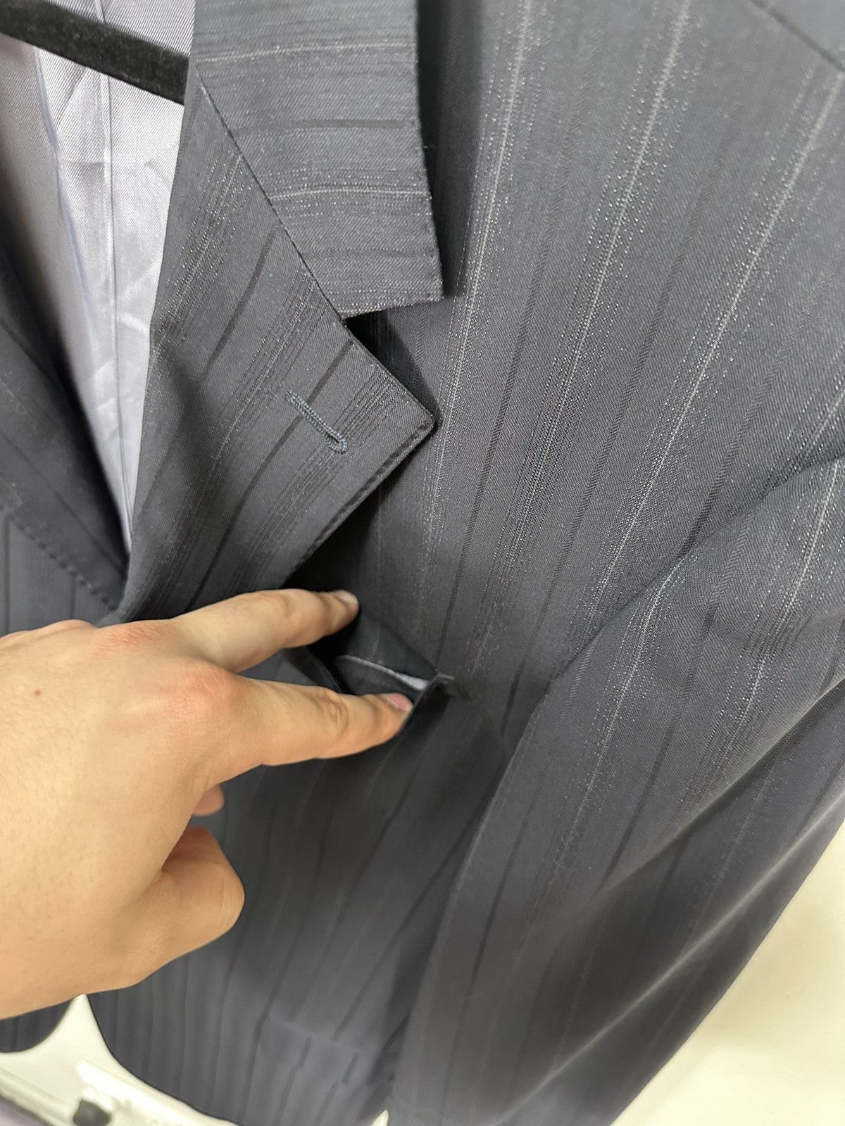 Paul Smith Paul Smith Navy Striped 3-Button Luxury Wool Blazer Size 42R - 10 Thumbnail
