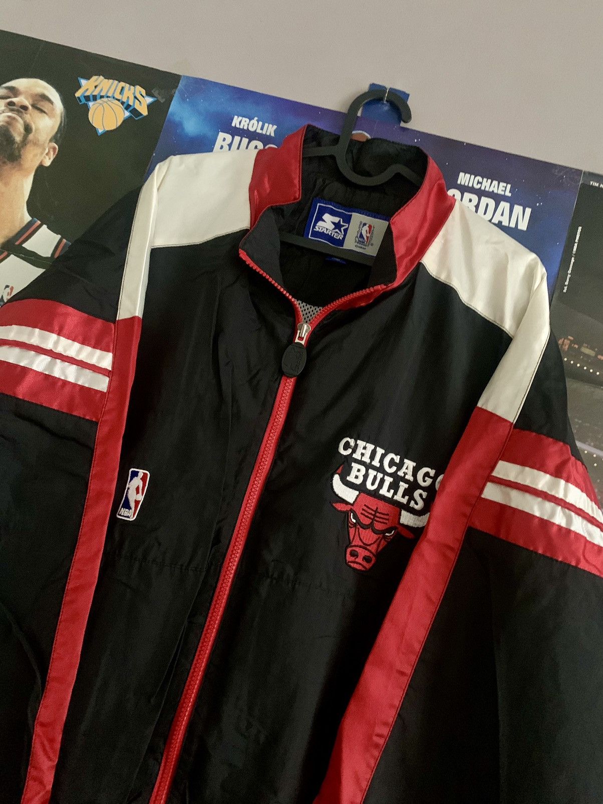 NBA × Starter × Vintage 90s Vintage Starter NBA Chicago Bulls Light Jacket Size US XL / EU 56 / 4 - 2 Thumbnail