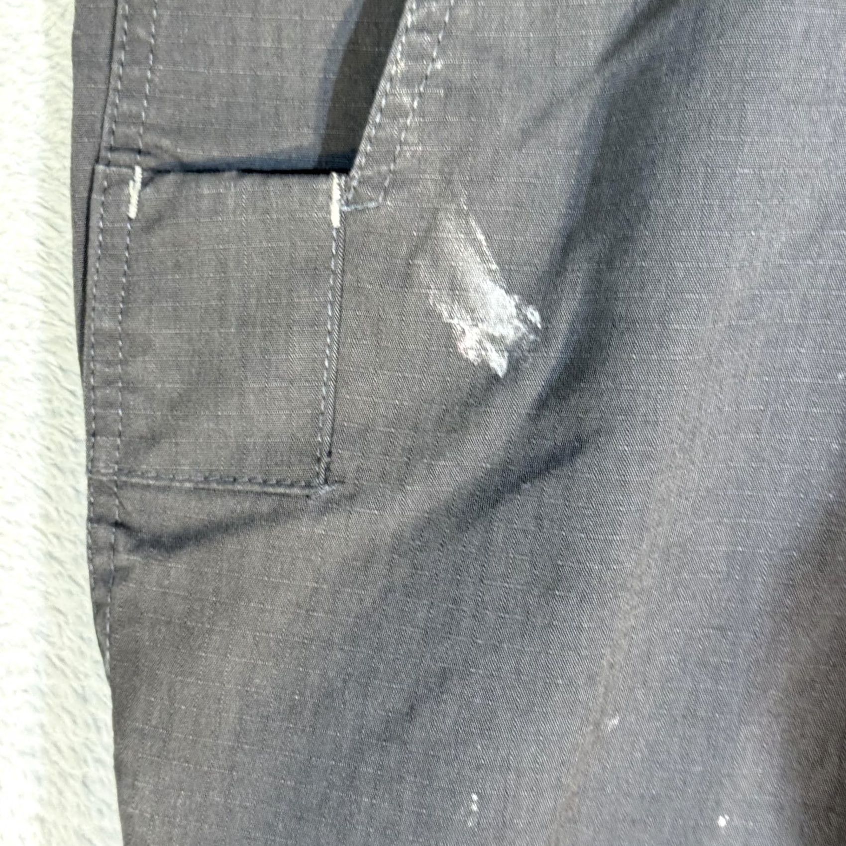 Carhartt Carhartt Pants Mens 36x30 Gray Ripstop Relaxed Fit Work Zip Pocket Distressed Size US 33 - 5 Thumbnail