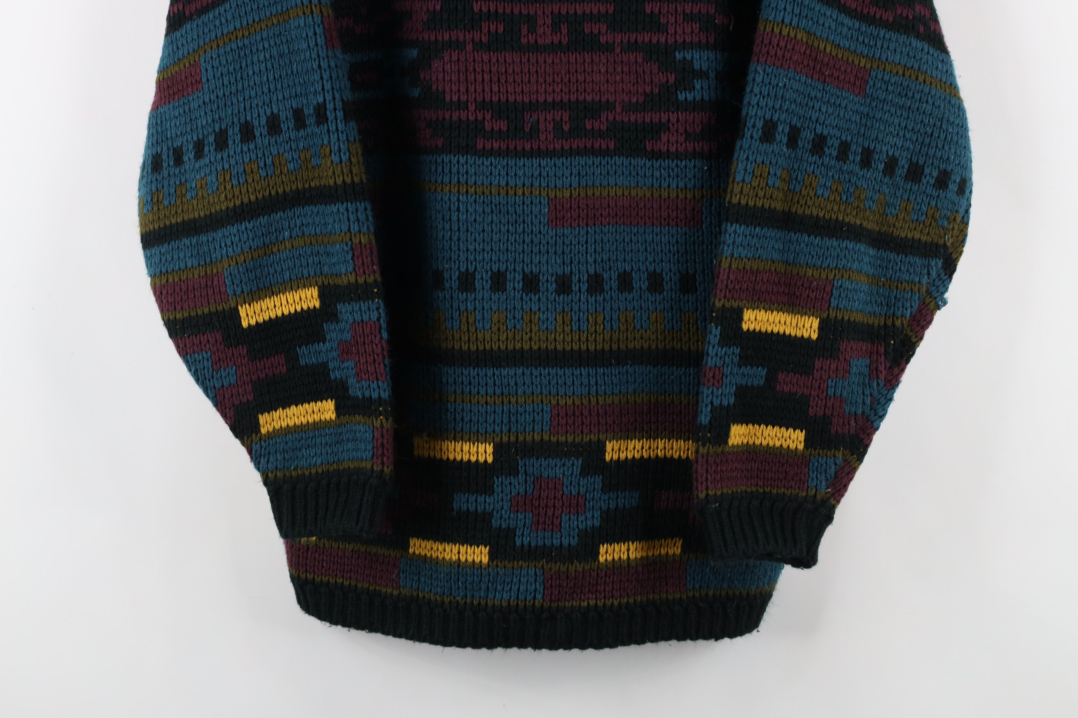 Vintage Vintage 90s Streetwear Rainbow Southwestern Knit Sweater Size L / US 10 / IT 46 - 3 Thumbnail