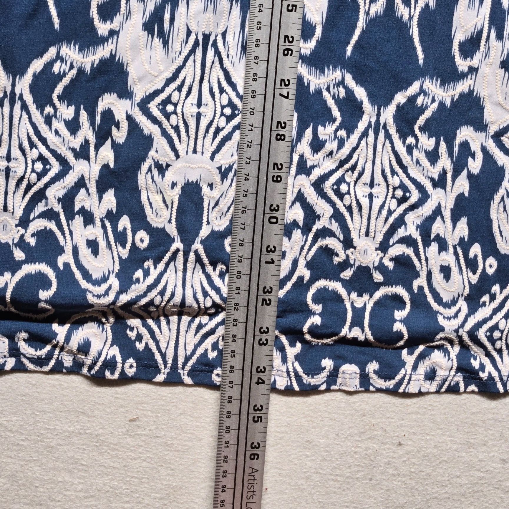 Vintage MSK Blue Shirt Stretch Top V-Neck 3/4 Sleeves Adult Women's Size L Large Size L / US 10 / IT 46 - 7 Thumbnail