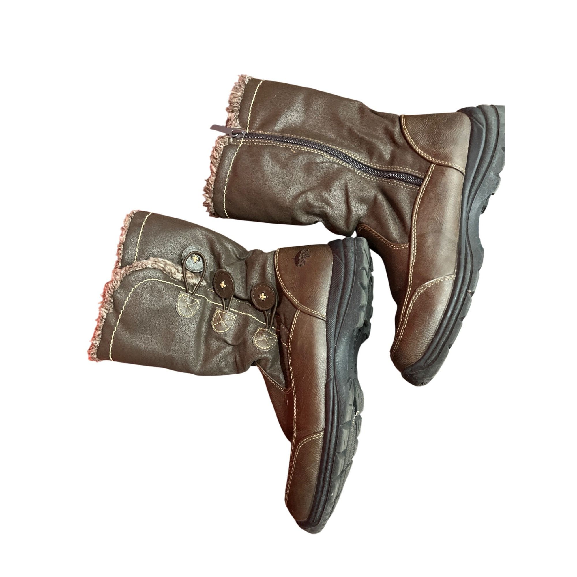 Other Totes Womens Brown Winter Boots Faux Fur Sz 8 SKU 8945 Size US 8 / IT 38 - 2 Thumbnail