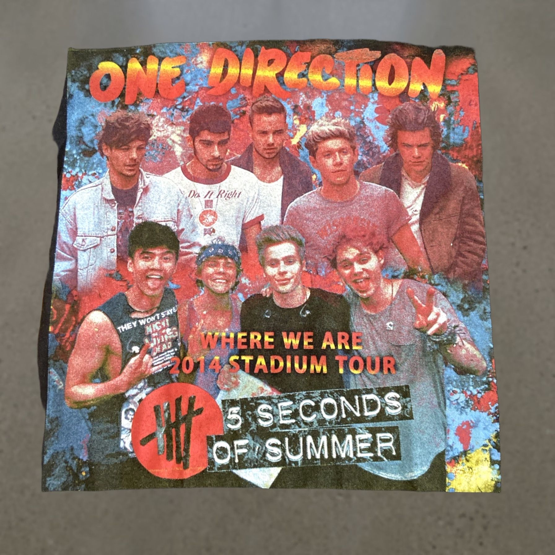 Jerzees One Direction Where We Are Shirt Mens Small Black 2014 Stadium Tour 5SOS Jerzees Shirt Size US S / EU 44-46 / 1 - 1 Thumbnail
