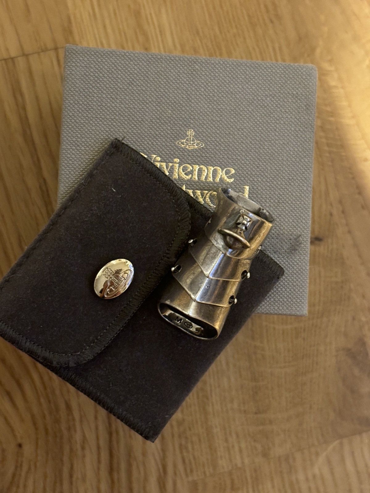 Vivienne Westwood Vivienne Westwood Armour Orb Ring – Sterling Silver 925 Size ONE SIZE - 8 Thumbnail