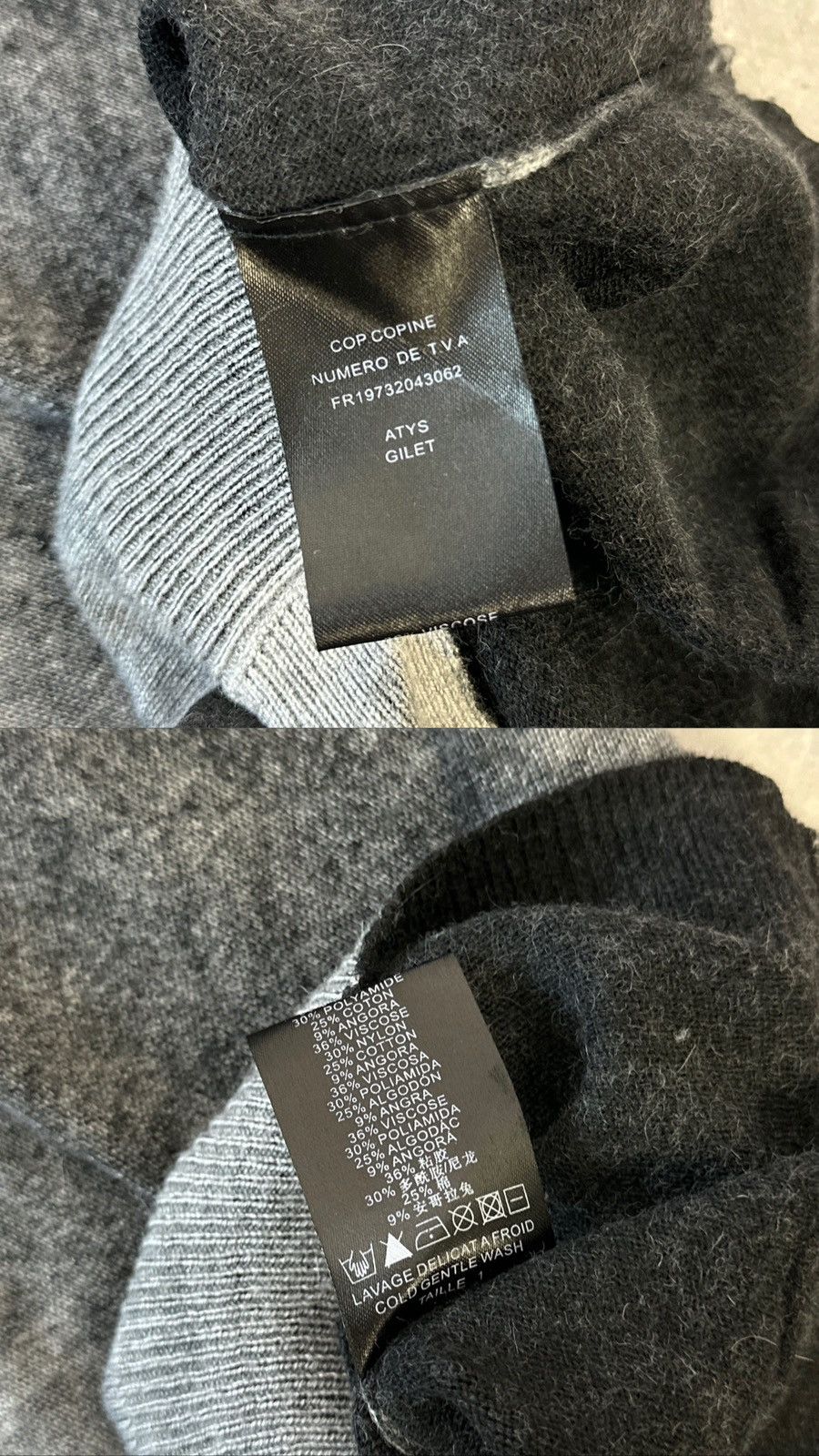Cop Copine × Vintage Cop Copine Aztec Tattoo Print Washed Grey Long Cardigan Size S / US 4 / IT 40 - 9 Thumbnail