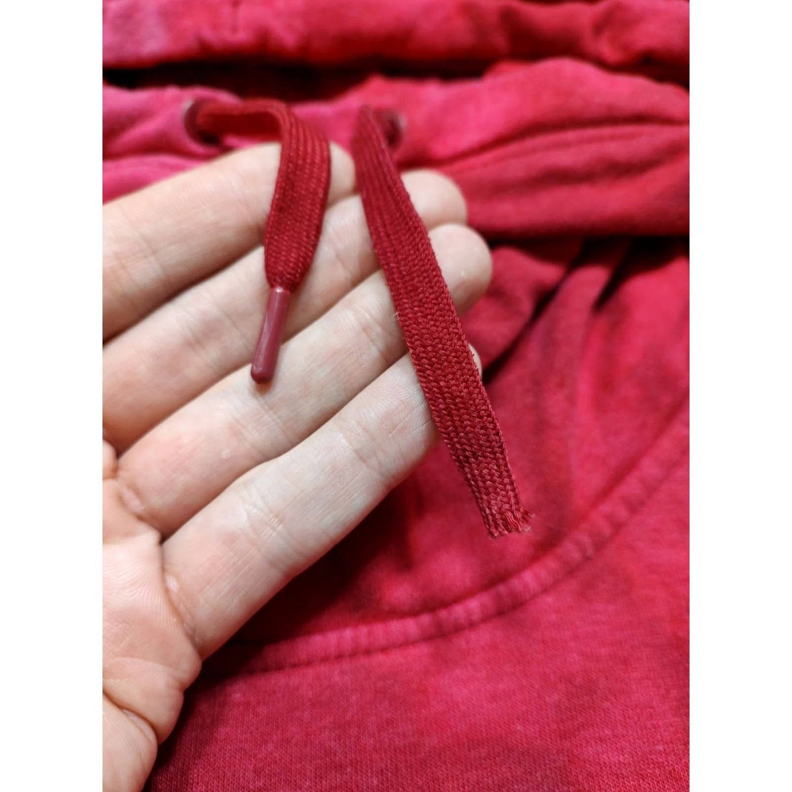Nike Nike Womens M Hoodie Red Funnel Neck Short Sleeve Oversized Tie Dye Acid Wash Size M / US 6-8 / IT 42-44 - 3 Thumbnail
