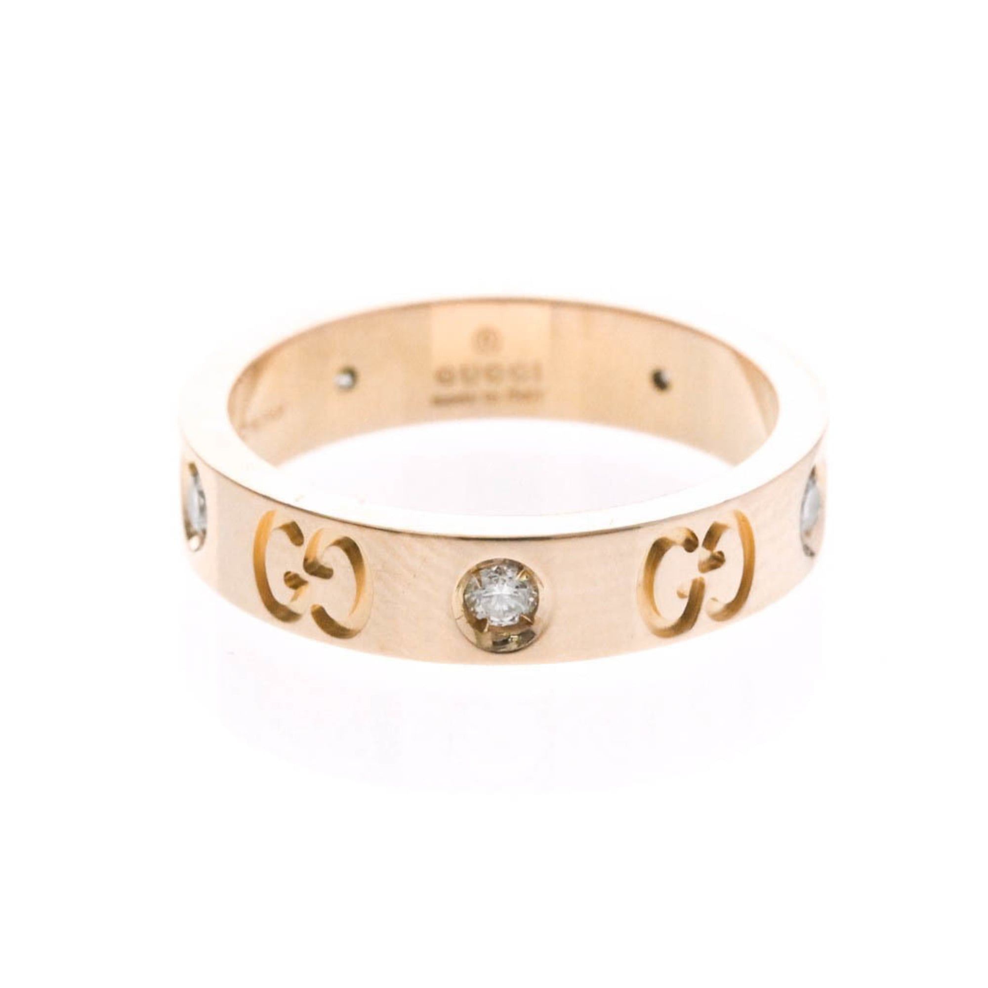 Gucci Gucci Icon Ring Diamond Pink Gold (18K) Fashion Diamond Band Ring Pink Gold Size ONE SIZE - 1 Thumbnail