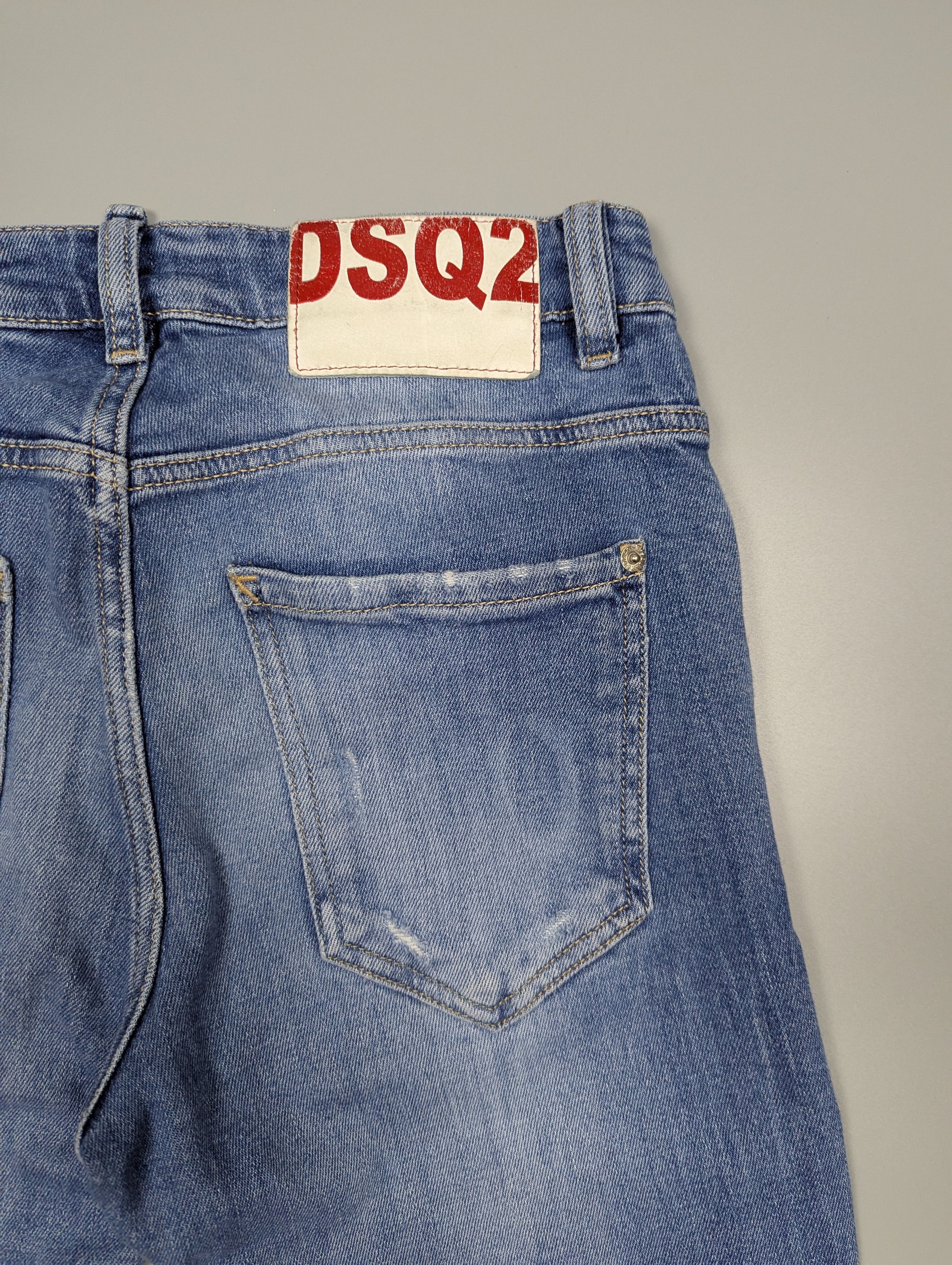 Dsquared2 DSQUARED2 Authentic Skinny Light Blue Distressed Jeans Size US 30 / EU 46 - 13 Thumbnail