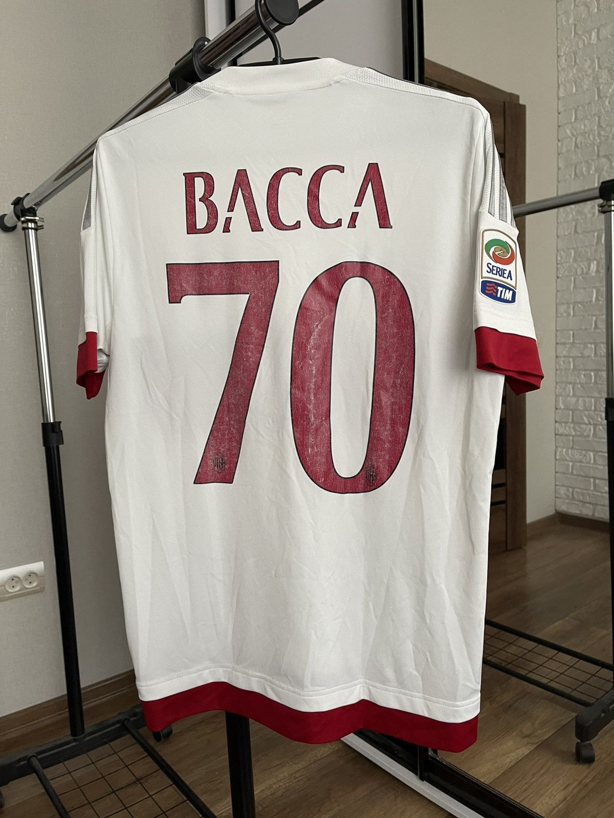 Adidas 2015/2016 AC Milan Bacca Adidas Soccer Jersey T-Shirt Size US S / EU 44-46 / 1 - 1 Thumbnail