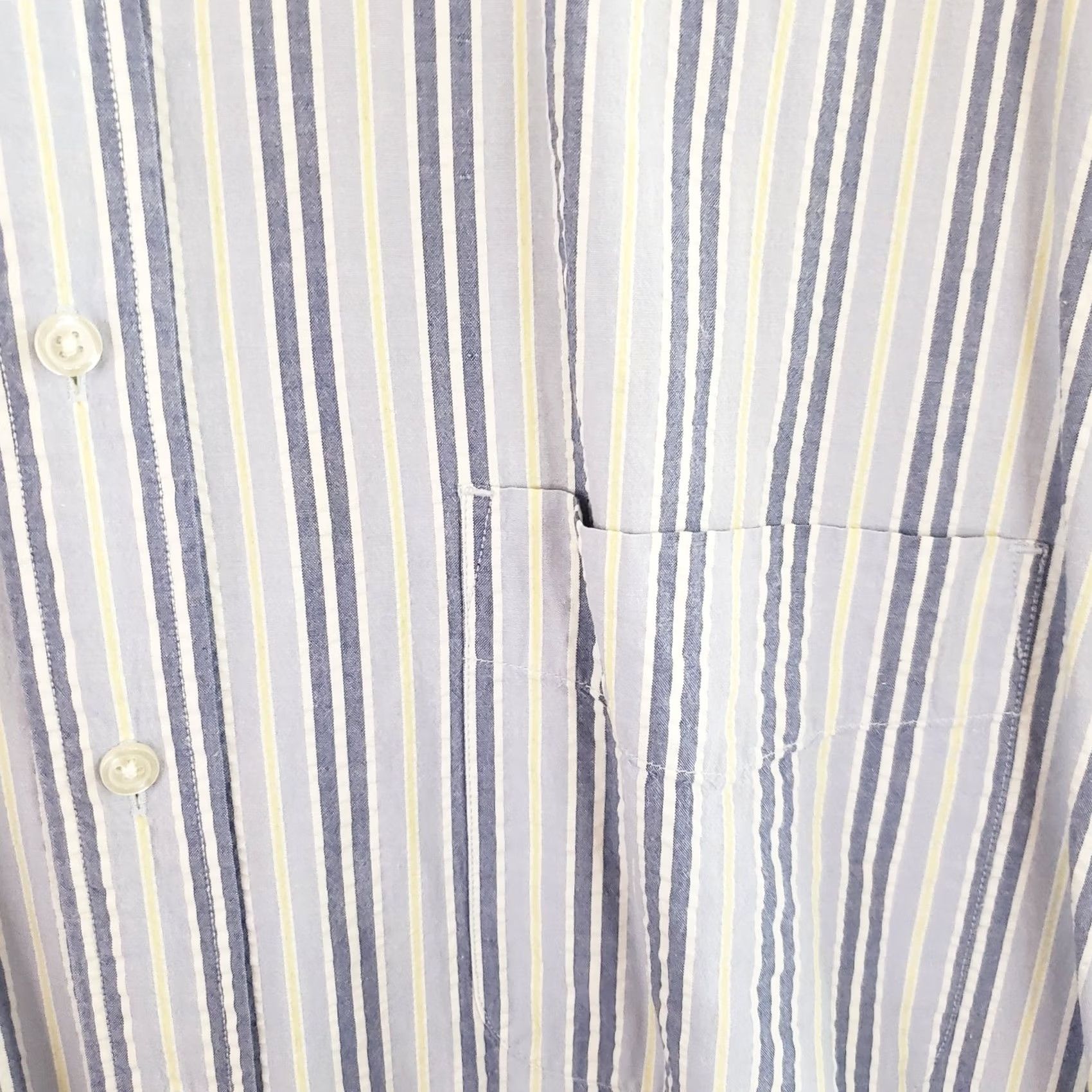 Eddie Bauer Eddie Bauer Shirt Mens XLT Blue Button Up Seersucker Short Sleeve Striped Casual Size US XL / EU 56 / 4 - 4 Thumbnail
