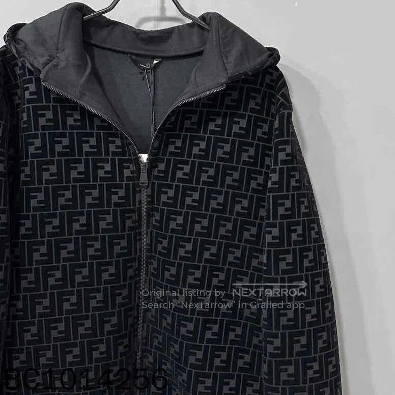 Fendi Fendi Printed velvet zip-up jacket Size US M / EU 48-50 / 2 - 2 Thumbnail