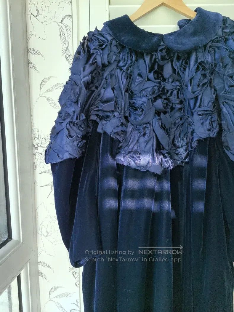 Comme des Garcons Comme Des Garcons Navy Velvet Long Dress Size XS / US 0-2 / IT 36-38 - 2 Thumbnail